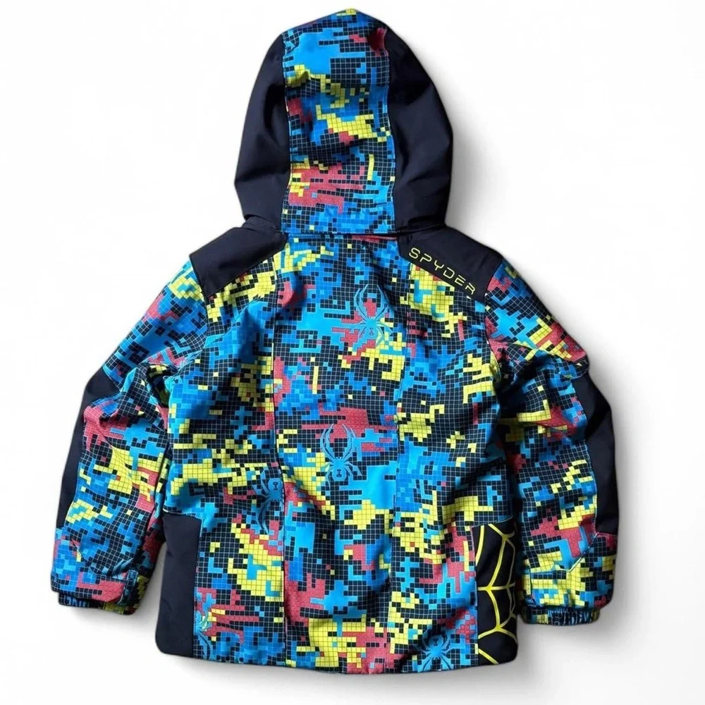 Kids Toddler Baby Spyder Challenger Insulated Ski Jacket in Digi Bug